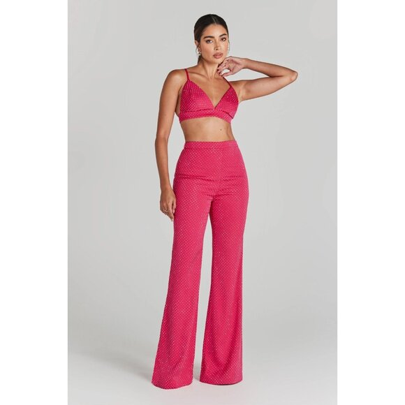 Nadine Merabi Kira Pink Studded Set XS NWT - Picture 1 of 13